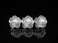 20 pcs ladys new silver rose pearl crystal rhinestone bridal wedding prom hair pins