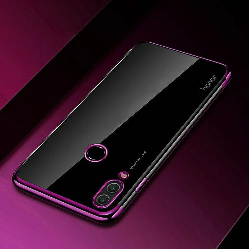 Фиолетовый Для huawei Y6 чехол прозрачное покрытие TPU мягкая тонкая силиконовая задняя крышка для huawei Y6 Y7 Pro Y9 Prime чехол для телефона - Цвет: Фиолетовый
