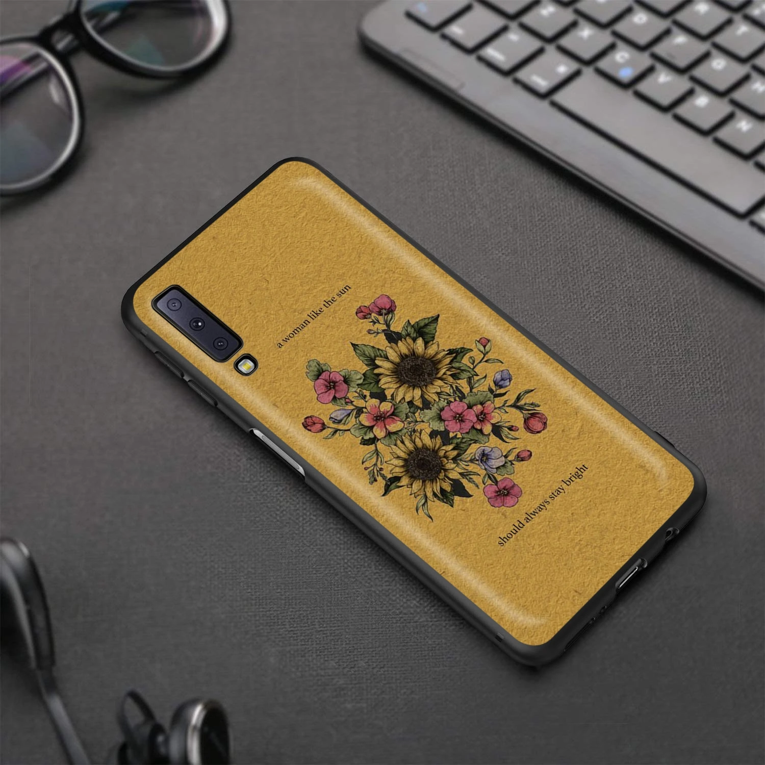 Эстетичный желтый чехол с рисунком маслом для Samsung Galaxy S20 S10 S9 S8 S7 S6 Plus Note 9 8 M30 M20 M10