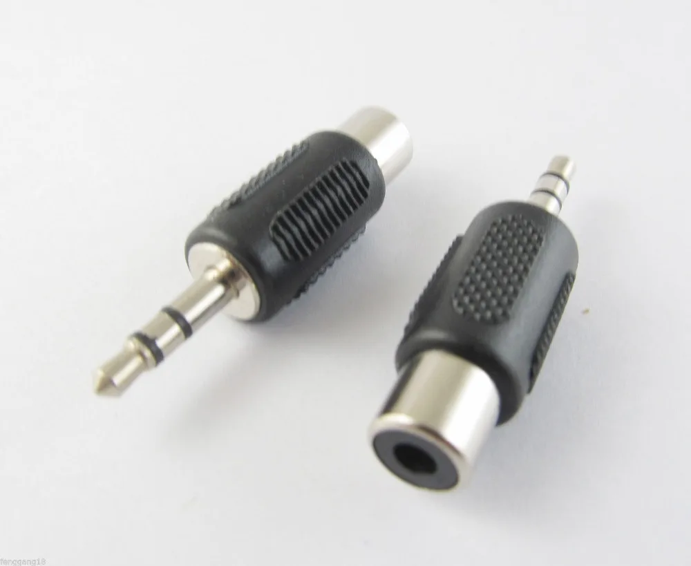 

3pcs 3.5mm 1/8" Stereo Male Plug To RCA Phono Female Audio Adapter Connector Nickel