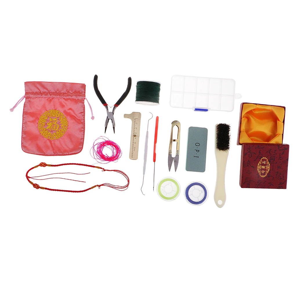 15 Pieces/set Jewelry Making Tools Kit Hand Pliers For Beading Crafting With Case And Blessing Cloth Bag | Украшения и аксессуары