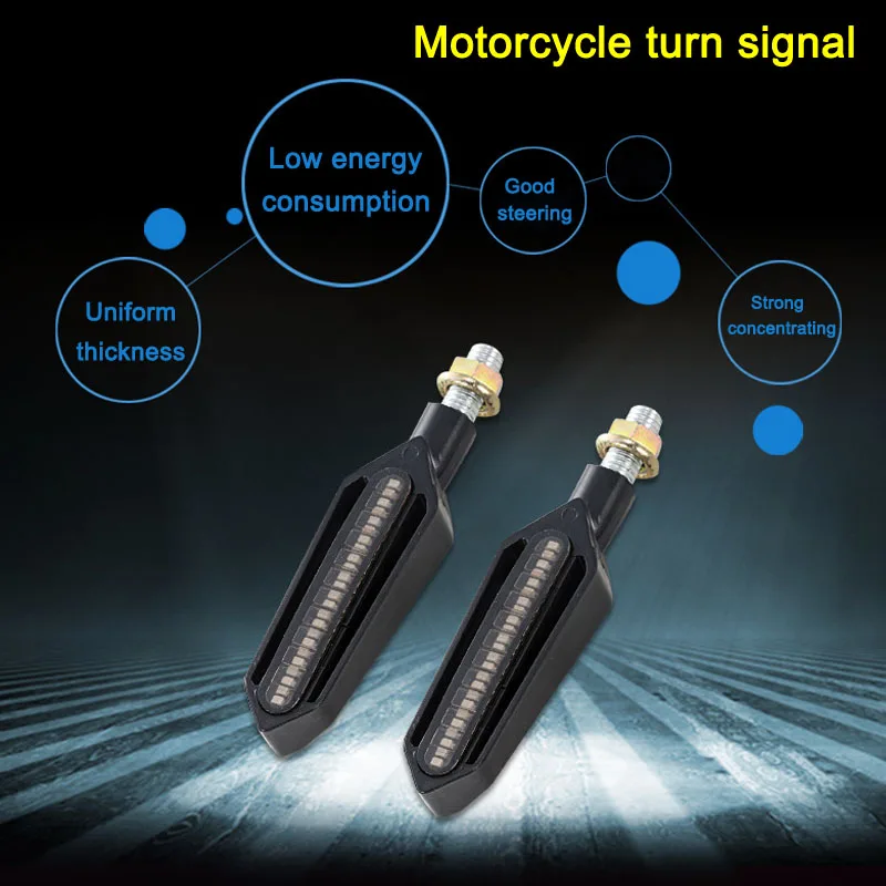 

Hot 2 Pcs Motorcycle Turn Signal Waterproof Anti-freeze Lamp for Motorcycle JLD