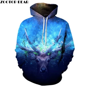 Толстовка мужская с капюшоном и 3D-принтом, на Хэллоуин