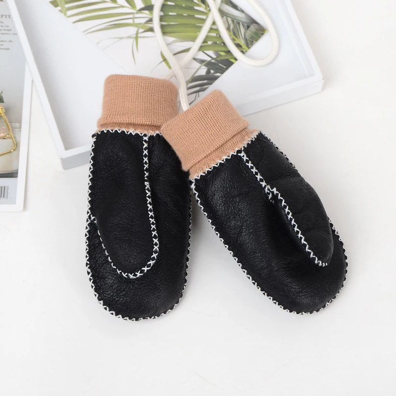 MPPM Новое поступление зимние для маленьких мальчиков девочек перчатки овчины