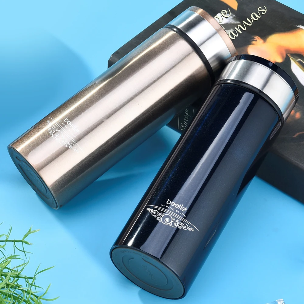 Горячая Распродажа 304 Нержавеющая сталь бутылка 500ml Термос Кофе Чай молока