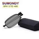Солнцезащитные очки SUMONDY SPH, от-0,5 до-0,75, фотохромные, складные, для близорукости, мужские, по рецепту, UF32