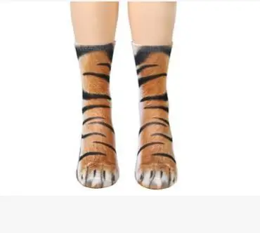 10pairs/lot european style Novel Style Adult Unisex Animal Paw Crew Socks woman man elastic 3d animal crew socks