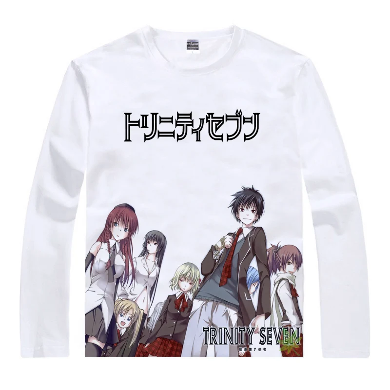 Trinity Seven семь магов футболки Для мужчин в стиле хип хоп с длинным рукавом Футболка