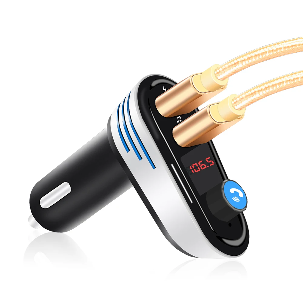 FDOMAIN Bluetooth Car Kit FM Transmitter Handsfree Dual USB LCD Display Charger MP3 Microphone Smart | Автомобили и мотоциклы