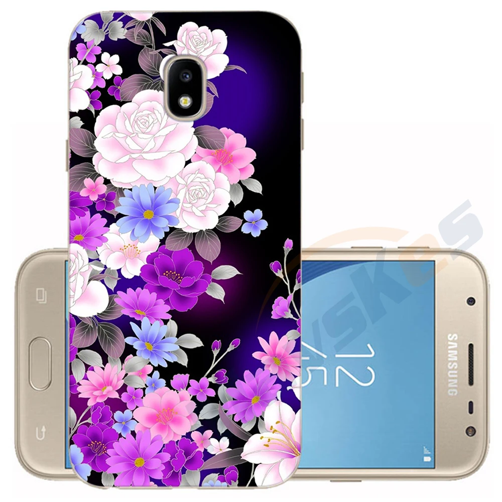 46 Чехол для телефона для samsung Galaxy J5 EU J530 J530F Мягкий Силиконовый ТПУ Защитное приспособление в виде цветка чехол для samsung J3 EU J330 бампер - Цвет: 46