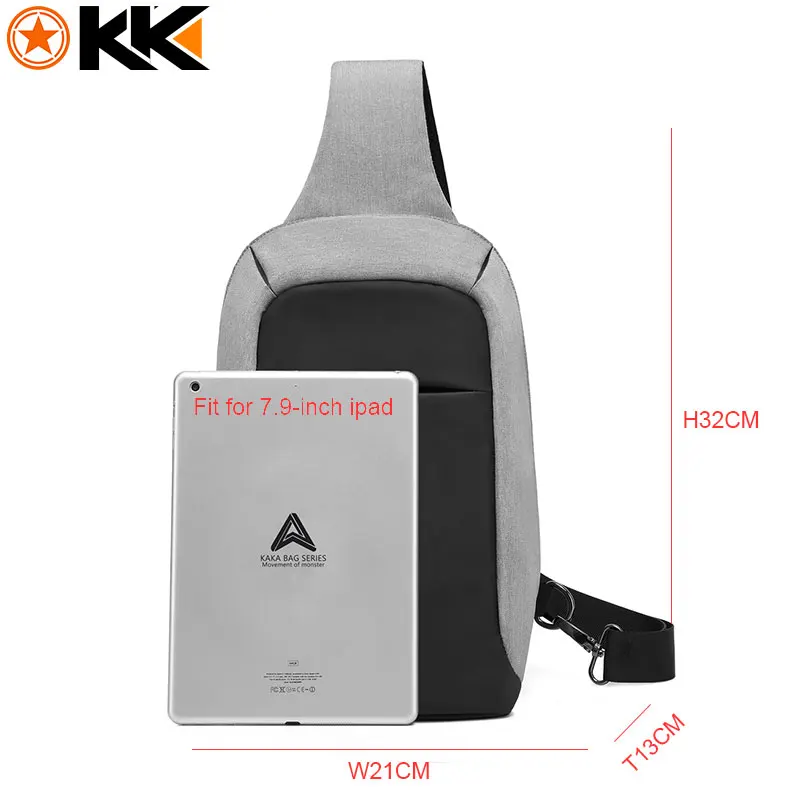 Кака USB Слинг Сумка Для мужчин женщин Грудь сумка большой Ёмкость