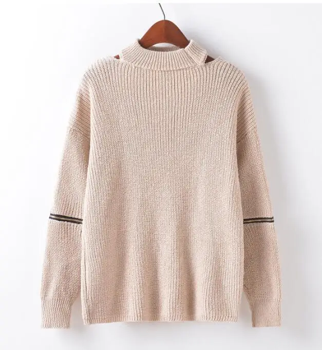 Women Flare Sleeve Sweater Knitted Slim Solid Halter V-Neck Hollow Out Sexy Bodycon Pullover Autumn Winter Warm Sweaters White | Женская