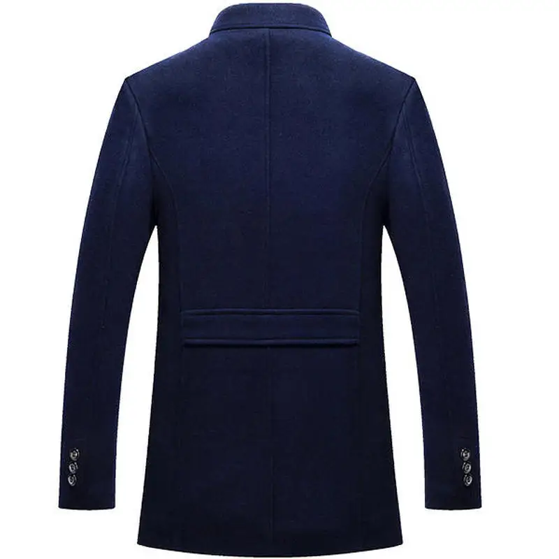 Топ 2018 зимняя мужская куртка из шерсти Съемный шарф воротник стойка Бизнес