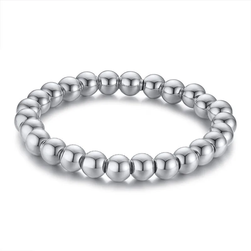 SILVER BEAD Металлический мужской серебряный браслет Naga с головой дракона на двойной цепочке Лисохвост для мужчин ювелирные изделия из нержавеющей стали 8,6 дюйма - Окраска металла: SILVER BEAD