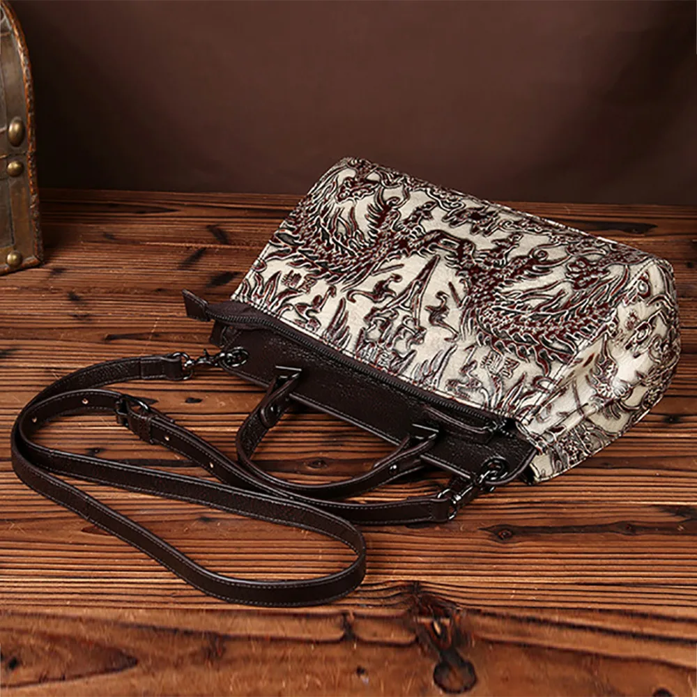 Высокое качество воловья натуральная кожа Одна сумка на плечо Женская винтажная