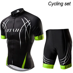 Cycling Set Uhtxhu Summer Cycling Jersey Set Mountain Bike Clothing MTB Bicycle Wear Clothes Maillot Ropa Ciclismo Men Cycling Sets - Цвет: Cycling Set