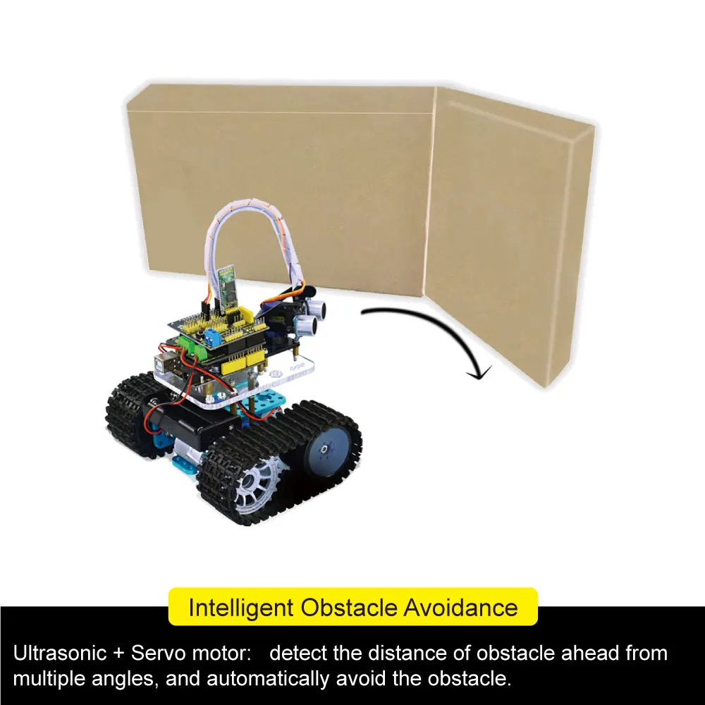 Keyestudio DIY мини-танк умный робот автомобильный комплект для Arduino робот обучение Программирование+ руководство+ PDF(онлайн)+ 5 проектов