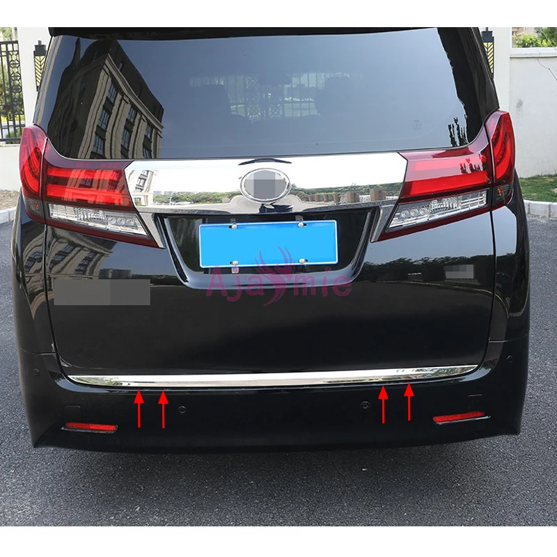 Для Toyota Alphard VELLFIRE 30 2016 2017 2018 2019 #304 нержавеющая сталь Стайлинг автомобиля задний