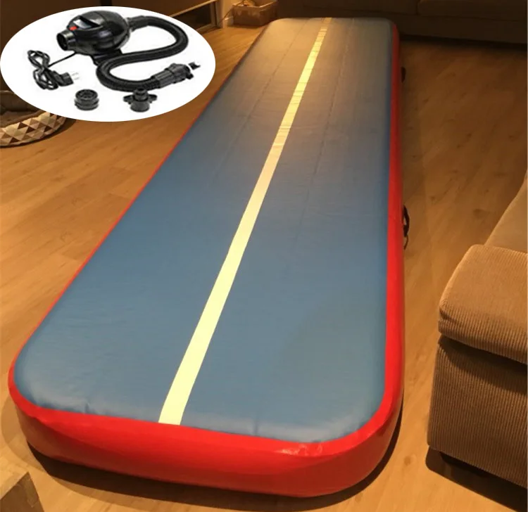blue red pump 3 комплекта/партия м и формирующая листы для кровли 4 м 5 м Надувной Дешевые гимнастические матрасы в тренажерном зале и сушить в стиральной машине Airtrack пол Йога Олимпийских игр, воздушный трек для продажи - Цвет: blue red pump