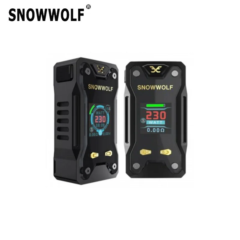 Новый Elektronik пикантная закуска Sigara Origina Snowwolf Xfeng поле Mod 230 Вт TC Vape мод 510 нить для