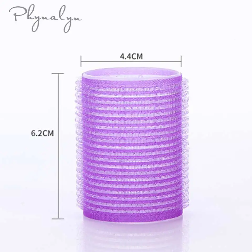 4.4cm Random Color Phynalyn бигуди для волос 6 шт./лот для домашнего использования для парикмахерских DIY бигуди для волос Волшебные самоклеющиеся бигуди для волос парикмахерские инструменты - Цвет: 4.4cm Random Color