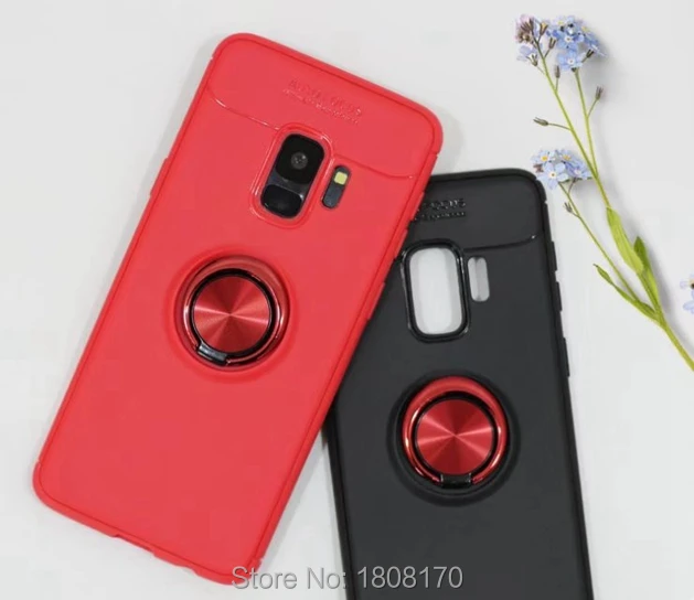 C Ku автомобильный Магнитный чехол подставка с кольцом для Samsung Galaxy S9 S8 Plus NOTE8 Grand Prime