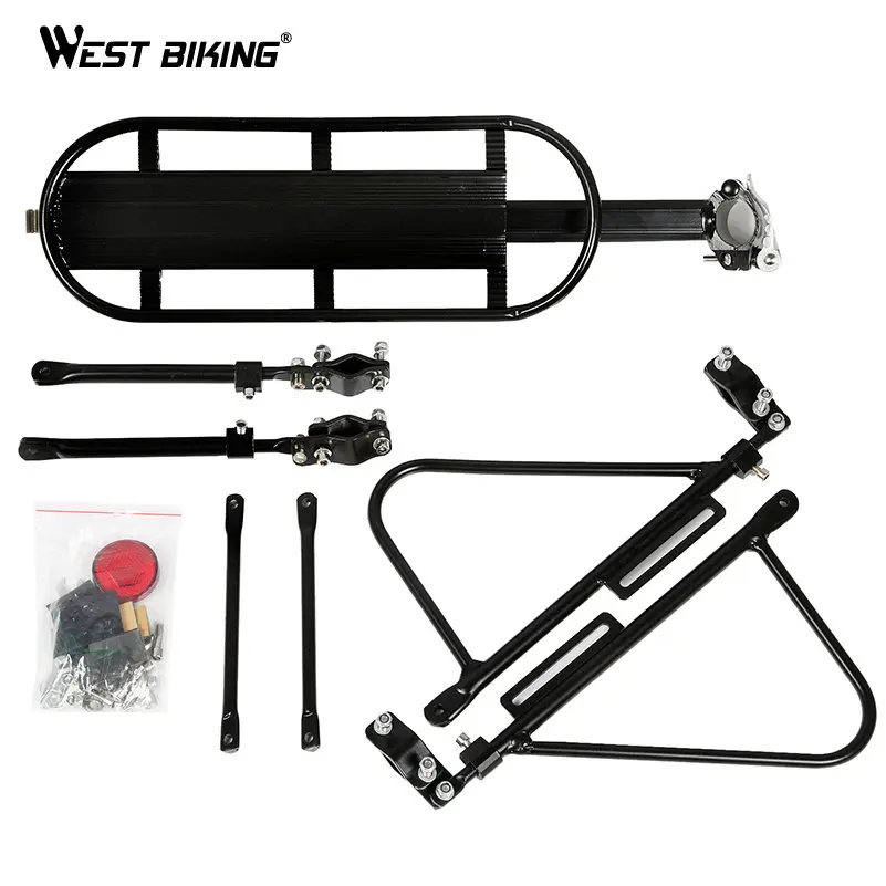 Bicycle Racks Set WEST BIKING велосипедные стойки 140 кг нагрузки чемодан Carrier брюки карго алюминий сплав сзади стойки Велосипедное Сиденье Сумка держатель стенд велосипед - Цвет: Bicycle Racks Set