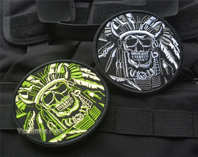 Патчи с крючком и петлей в виде черепа смерти индийском стиле | Дом сад