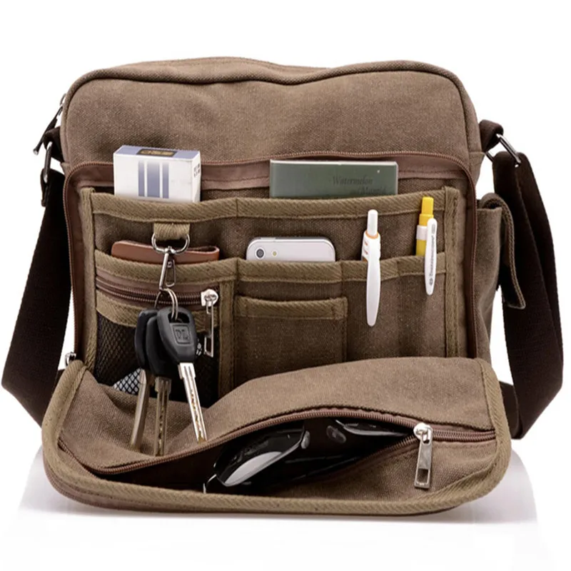 Лидер продаж! Многофункциональная Холщовая Сумка для мужчин повседневная