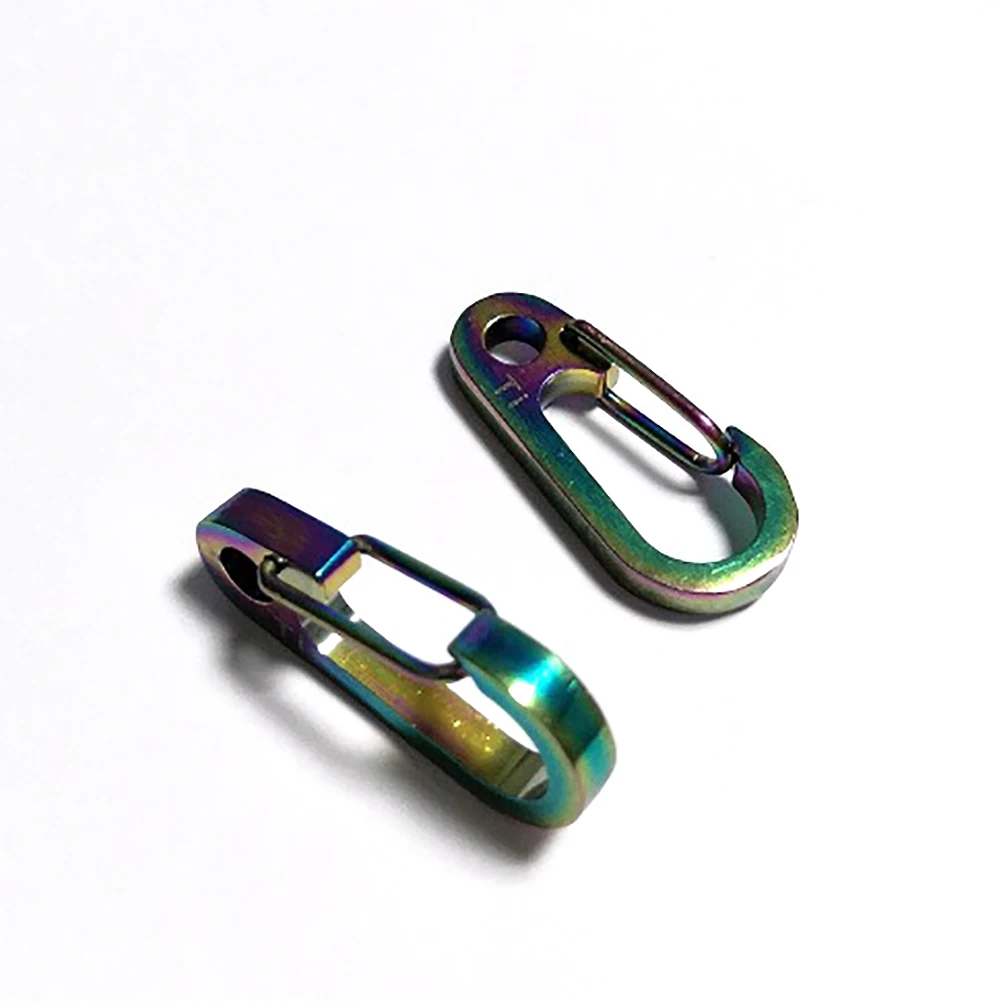 Титан сплав Карабин Крюк бутылки брелок для ключей висит выпуска палатки похода