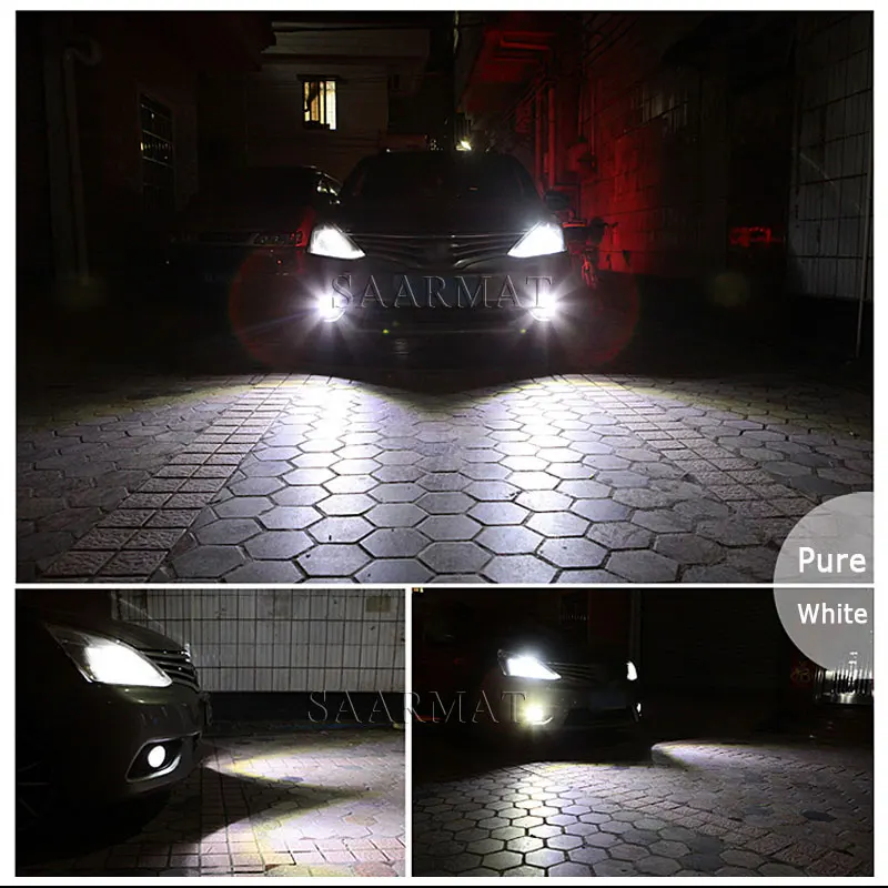 2x H8 H9 H11 белый 1800LM светодиодный туман светильник DRL Дневной ходовой огонь+ преобразователь can-шины для Mercedes W211 W212 W164 W221 CLS W219 C219