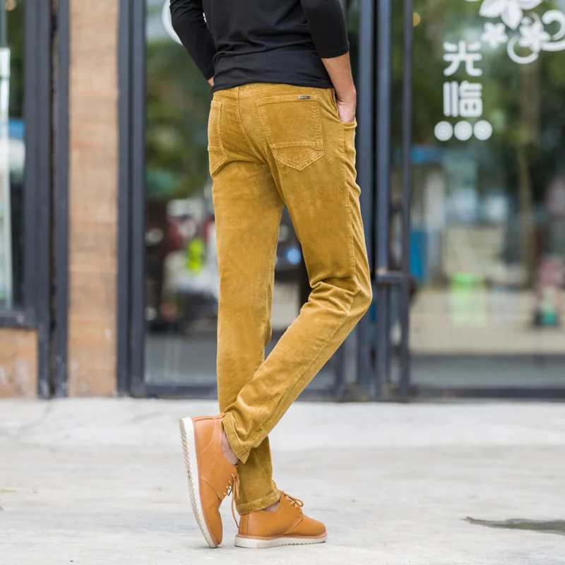 Vomint Новинка 2017 года зимние мужские вельветовые Брюки для девочек Smart Casusl тонкий