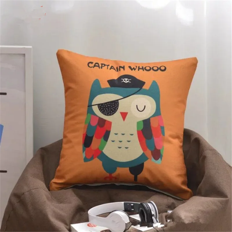 Высокое Качество Животных Шаржа Dedign Хлопка Белье Подушки Диван для Офиса Авто