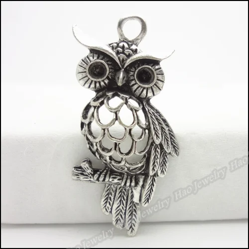 24 шт винтажные подвески сова кулон тибетский серебряный цинковый сплав подходит