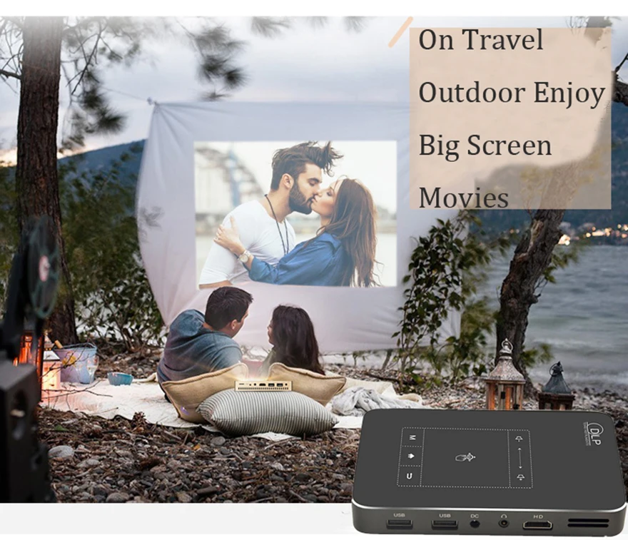 Smartldea T18(2G+ 32G) Android 7.1.2 умный проектор Мини DLP проектор поддержка AC3 HD 1080P видео проектор Bluetooth Airplay DLNA