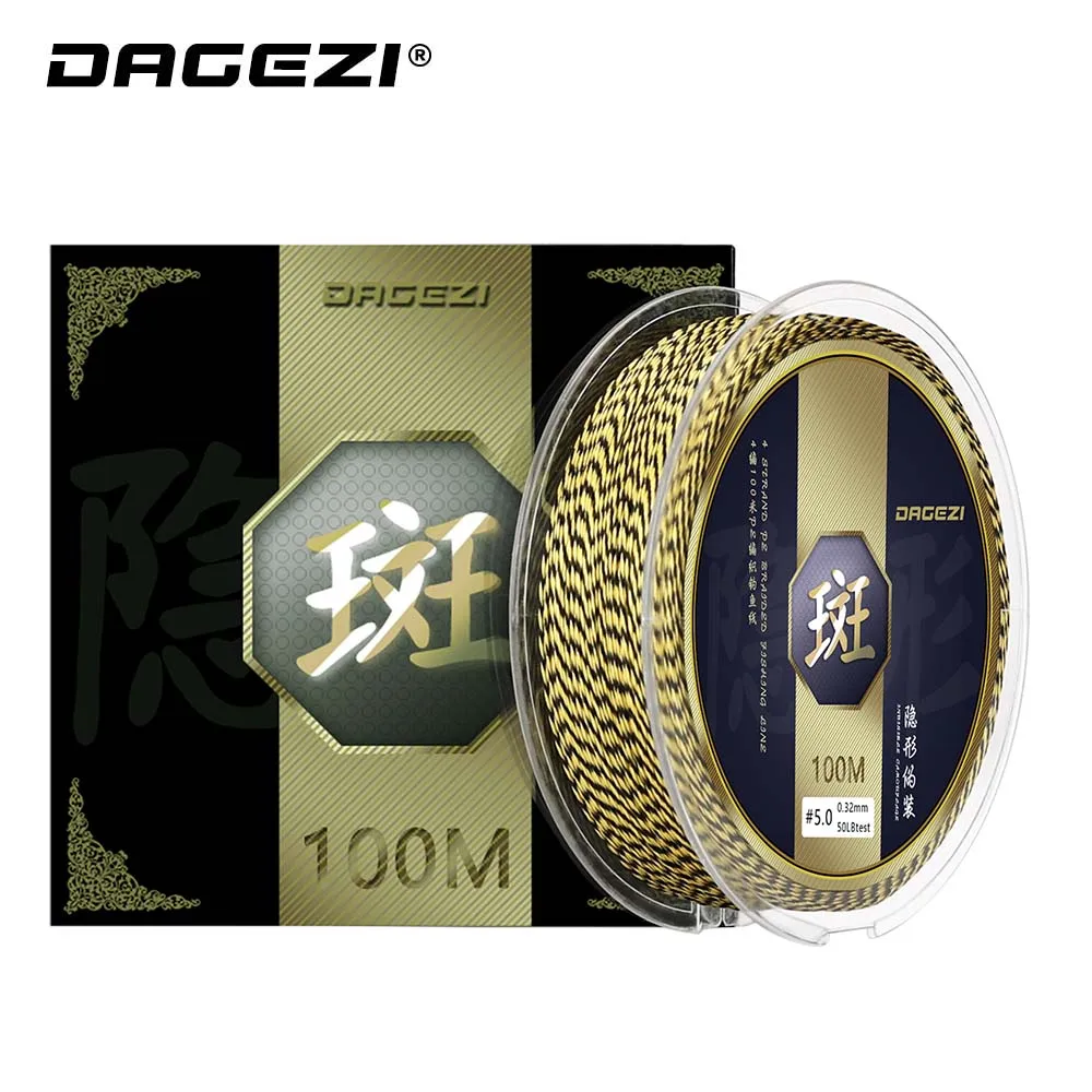Плетеная рыболовная леска DAGEZI из 4 нитей 25/30/40/50/80 фунтов 100 м|Рыболовные лески| |