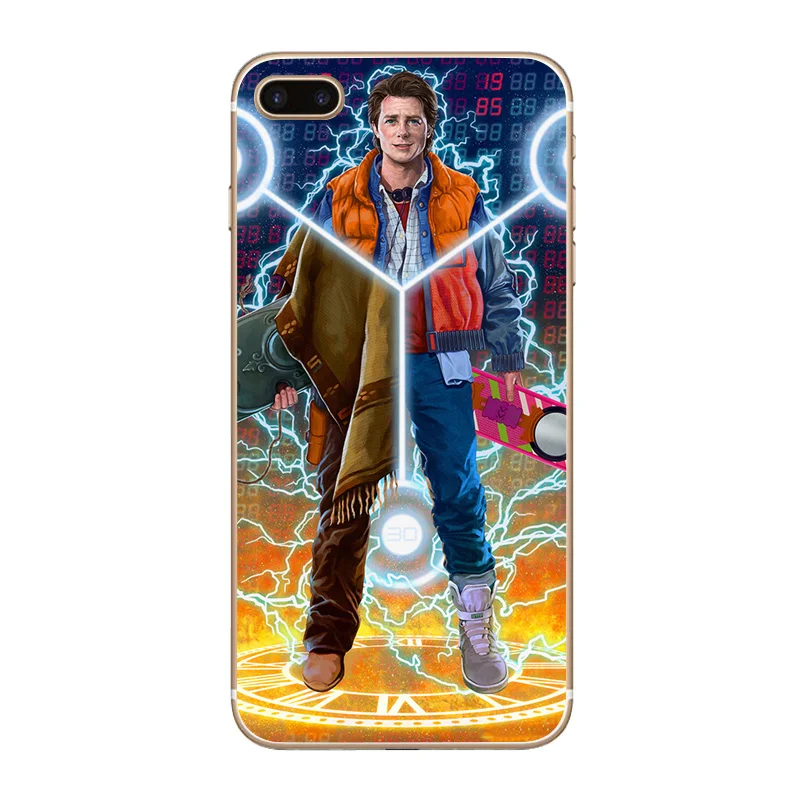 H388 Назад в будущее мальчик Прозрачный Жесткий Тонкий чехол для Apple iPhone XR XS Max 4 4S 5 5S