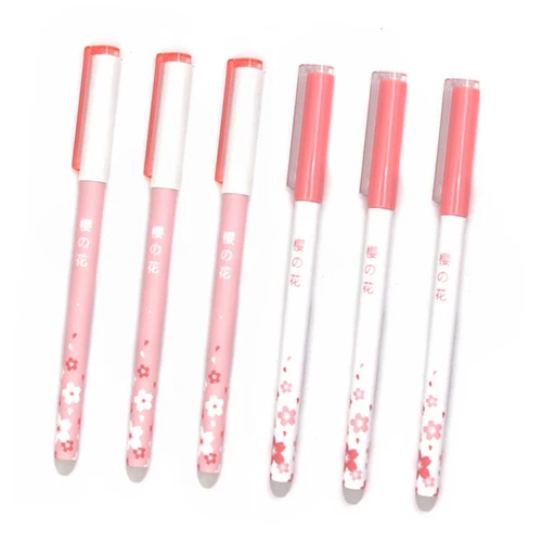 6 Pcs blue 6 шт./компл. Kawaii Flower стираемая ручка моющиеся ручка 0,5 мм синий/черные чернила гелевая ручка стержень для школьные канцелярские принадлежности - Цвет: 6 Pcs blue