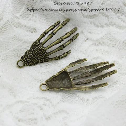 Подвеска Череп из металлического сплава 22 х43 мм 20 шт./лот|findings for jewelry making|findings