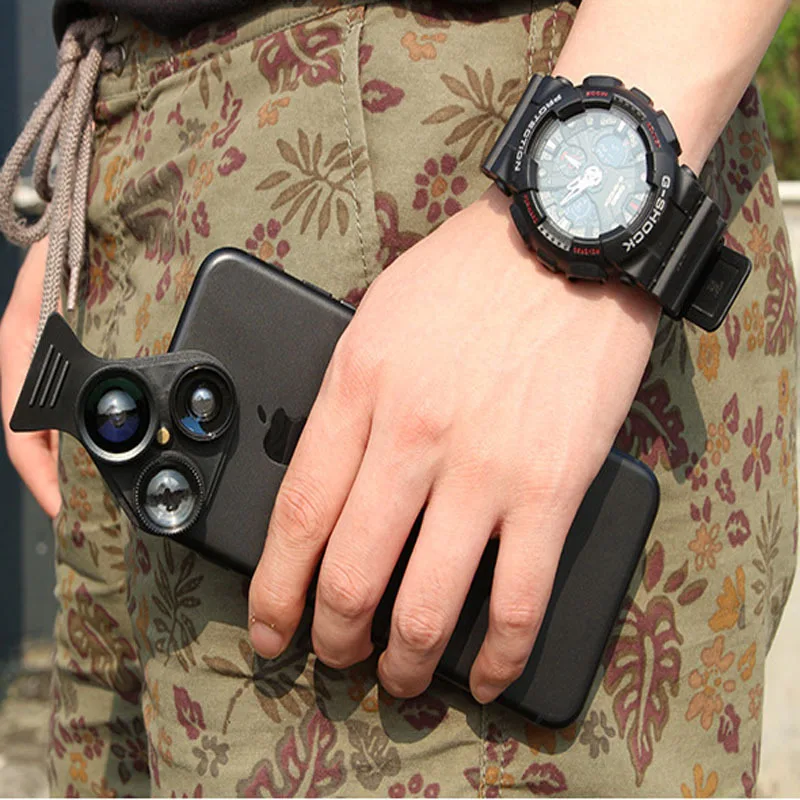 

Universal Mobile Phone Fisheye Lens Telephoto Wide-angle Lens Macro Polarized External Camera Five In One Mobile Phone Lens