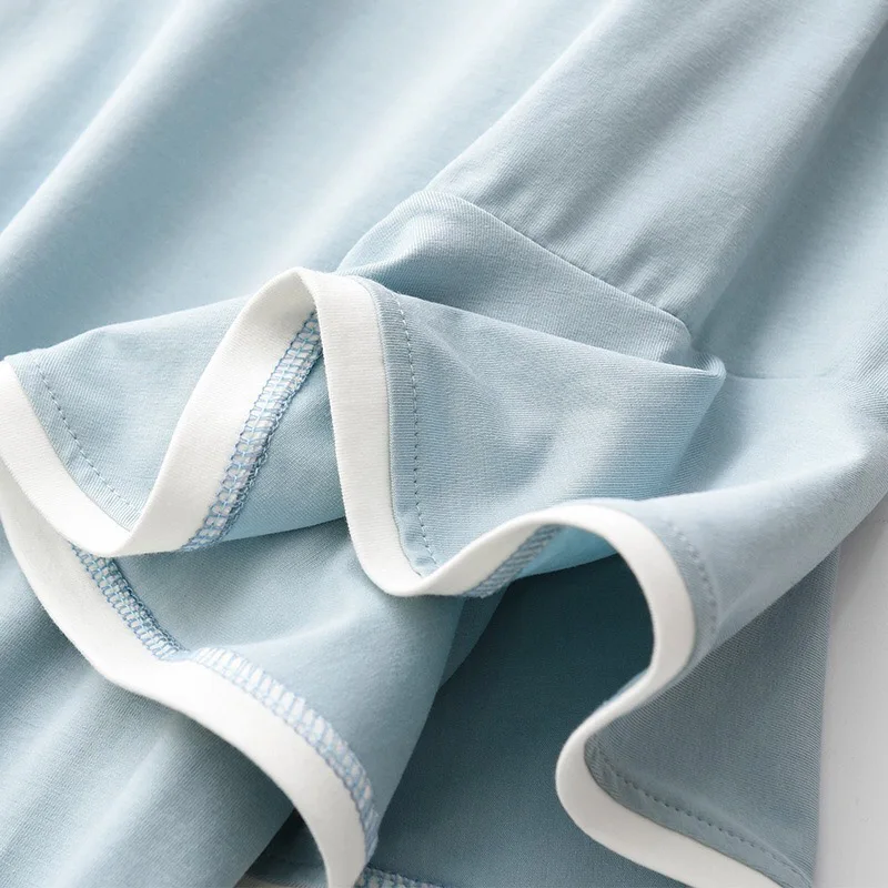 

Summer New Ladies Sleepwear Round Neck Top+Shorts 2Pcs Set Korean Style Women Bell Sleeve Pajamas Set Comfort Soft Homewear Set