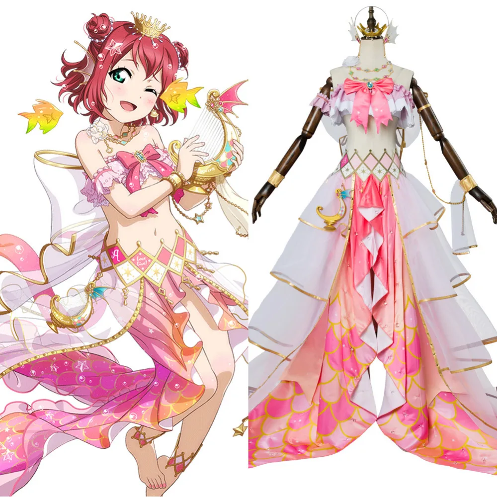 Женское платье для косплея Русалочки Lovelive Sunshine G журнал Ruby Kurosawa | Тематическая