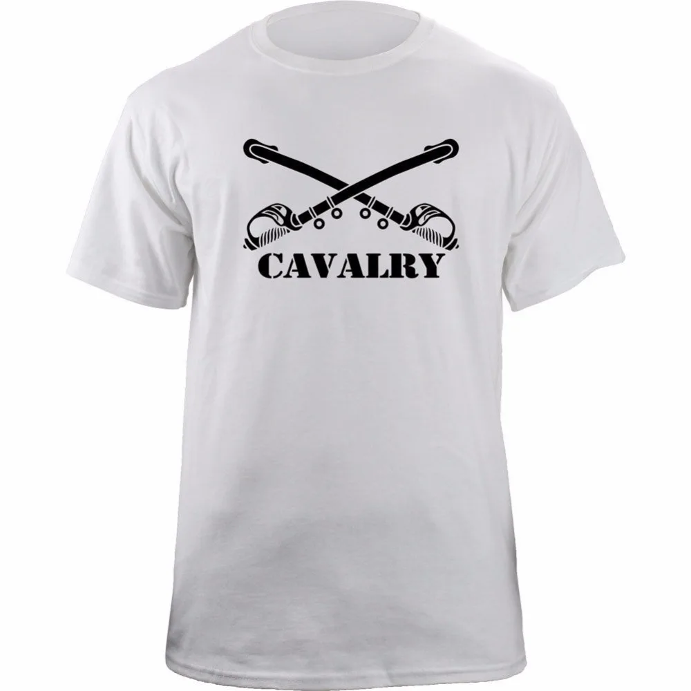 Новинка 2019 модная брендовая футболка с логотипом армии США ветки кавалерии