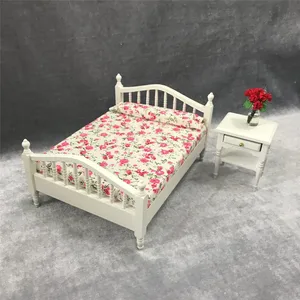 1:12 Миниатюрный белый прикроватный столик для кукольного домика для кукол деревянная мебель игрушка ролевые игры игрушки для детей Подарки для девочек