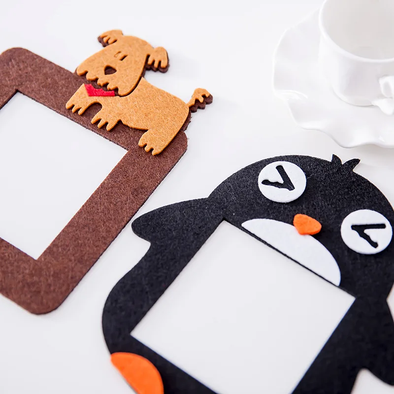 Cartoon animal felt hollow-out switching sticker Creative cute home decoration wall stickers affixed hollow switch socket | Дом и сад