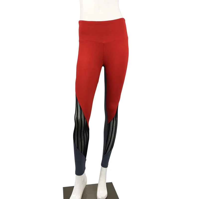 CHRLEISURE сетчатые спортивные Леггинсы для женщин высокая талия штаны йоги пуш-ап