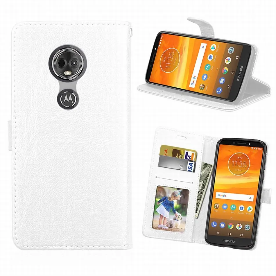 Простой чехол для телефона, Одноцветный чехол для Motorola Moto P30 Note E5 G6 Play G7 Plus One power Book, кожаный чехол с подставкой P08G