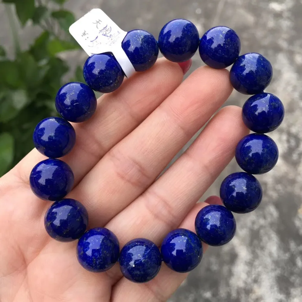 

Natural Blue Lapis Lazuli Stone Bracelet 12.7mm Women Men Party Gift Stretch Round Beads Crystal Bracelet Jewelry AAAAAA