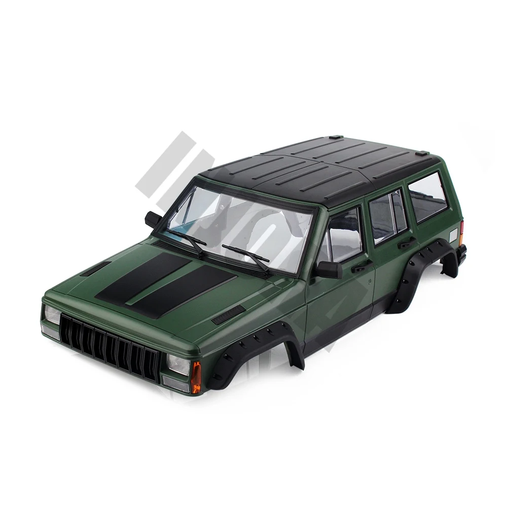 Green INJORA окрашенный жесткий пластик 313 мм Колесная база корпус автомобиля для 1/10 RC Гусеничный осевой SCX10 и SCX10 II 90046 90047 - Цвет: Green