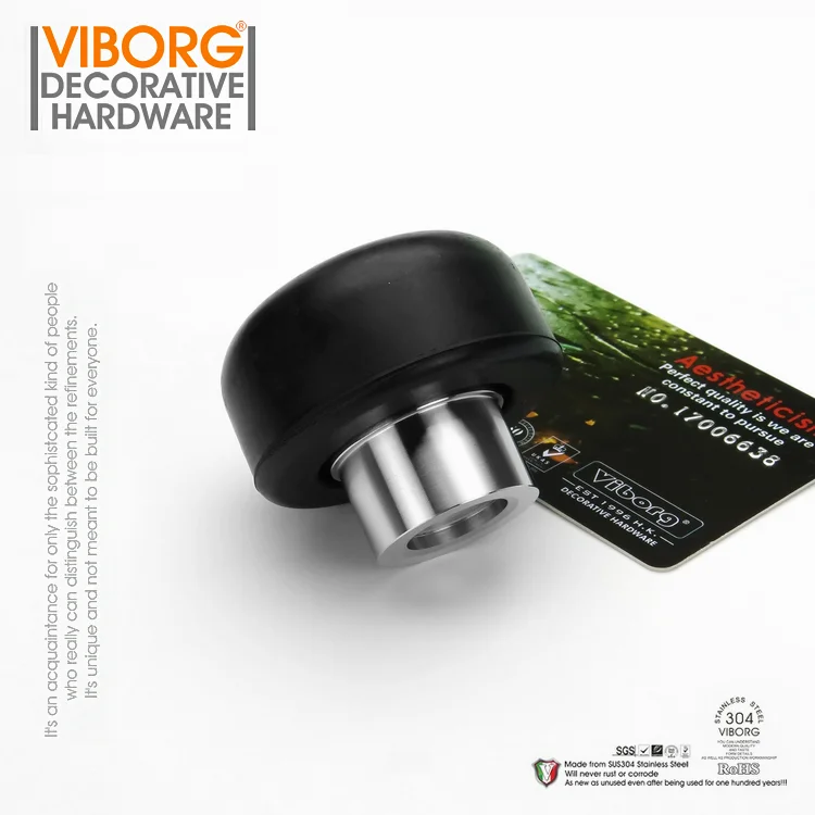 VIBORG Solid SUS304 нержавеющая сталь+ Резина напольный настенный дверной стопор дверные стопоры, RS-21c